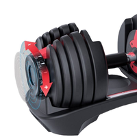 Ensemble d'haltères réglables de 24 kg, haltères à réglage rapide pour l'entraînement de force des bras à domicile, possibilité d'ajouter un logo personnalisé