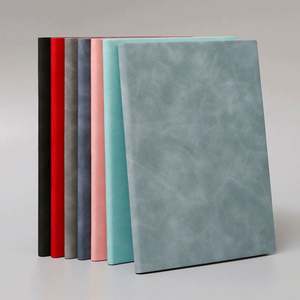 Wholesale Custom <b>A5</b> Size Softcover Business Style Student Writing Notebooks School Journal Diary <b>Notepad</b> PU Leather Cover Silk - Product Image 4