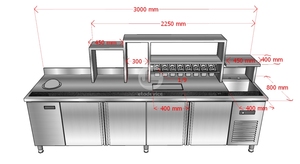 Équipement pour Bubble Tea, comptoir à lait, table de travail pour Bubble Tea avec réfrigérateur - Product Image 4