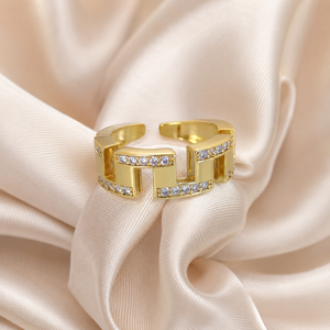 Anello aperto classico dal design semplice, regolabile, da indossare ogni giorno per le donne - Product Image 6