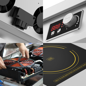 Équipement de cuisine pour restaurant commercial, cuisinière à induction électrique à 3 brûleurs, corps entièrement en acier inoxydable, cuisinière à induction - Product Image 5