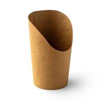Gobelet en papier kraft à paroi simple, imprimé sur mesure, écologique et jetable, pour frites, chips et usage en café
