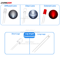 Diode électroluminescente traversante (DIP LED) 2mm 3mm 4mm 5mm 8mm 10mm Blanc Rouge Vert Bleu Jaune Orange Rose RGB 3V F3 F5 F8 F10