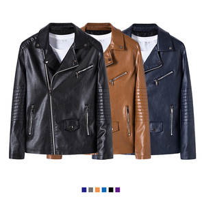 Giacca uomo autunno/inverno nuova giacca Slim <span class=keywords><strong>pelle</strong></span> motociclista ANSZKTN - Product Image 4