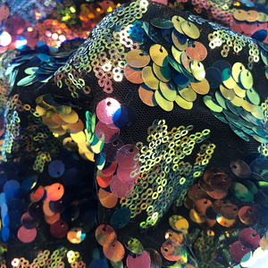 9mm Sequin Tissu Broderie Tissé Uni 100% Polyester Paillettes Sparkle <span class=keywords><strong>Tulle</strong></span> pour Robes de Mariée Filles et Garçons - Product Image 4