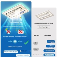Nouveau Ventilateur de Plafond LED Sans Pales 2026 avec Contrôle Vocal, Musical, par Application et Télécommande, Puissant, 180W 220V, pour Salon et Chambre à Coucher