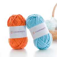 Yarncrafts Chunky Polyester Crochet Blankets Baby Soft Fluffy Chenille Yarn for Hand Knitting Scarf
