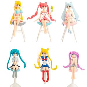 ฟิกเกอร์อนิเมะเซเลอร์มูนน่ารัก นั่งตกแต่งรถยนต์ พลาสติก ของตกแต่งคอนโซลรถยนต์ ลายการ์ตูนน่ารัก สำหรับตกแต่ง - Product Image 1