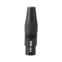 Conectores macho hembra XLR, Conector de repuesto para cargador, adaptador Xlr de latón, 5 pines macho a 3 pines hembra, soldadura de Audio y vídeo