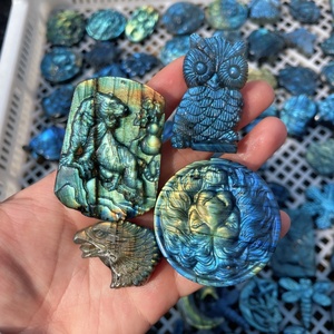 Vente en gros de sculptures d'animaux en <span class=keywords><strong>labradorite</strong></span> naturelle, renard et tigre, en cristal de quartz, pour la décoration de Noël - Product Image 1