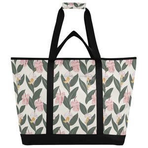 Bolsa Térmica Portátil de Gran Capacidad para Exteriores, Bolsa de Almuerzo con Cierre, Diseño Aloha Hawaii, Bolso de Mano - Product Image 1