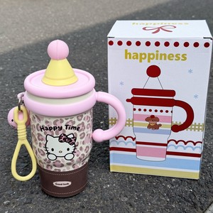 Nouvelle Arrivée Bouteille d'Eau Isotherme en Acier Inoxydable 600ML Hello Kitty avec Breloque Mignonne pour Enfants Scolaires - Product Image 3