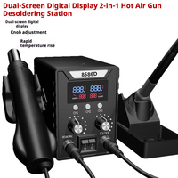 Station de retravail ESD numérique portable, pistolet à air chaud, fers à souder électriques, machine à souder, nouveau modèle, station de soudage SMD 2 en 1