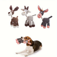 Jouet pour chien en peluche Playpal, âne amusant en forme d'âne, résistant aux morsures et aux grincements de dents, avec son BB