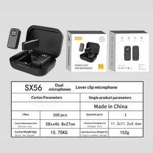 ไมโครโฟนไร้สายแบบหนีบปกเสื้อ SX56 พร้อมระบบตัดเสียงรบกวน AI ตัวรับสัญญาณแบบ Type C สำหรับการบันทึกเสียงกลางแจ้งและการถ่ายทอดสด - Product Image 6