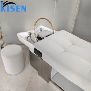 เตียงนวดสระผมพร้อมเก้าอี้สระผมสำหรับร้านทำผม ยี่ห้อ Kisen Customization Color Manufacturer Price สำหรับร้านเสริมสวยและสปา - Product Image 3
