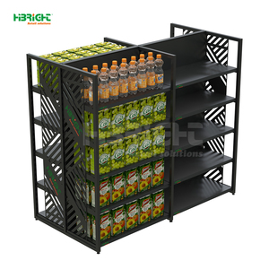 Highbright Estantería de supermercado de metal de doble columna rombal que ahorra espacio con diseño multicapa - Product Image 3