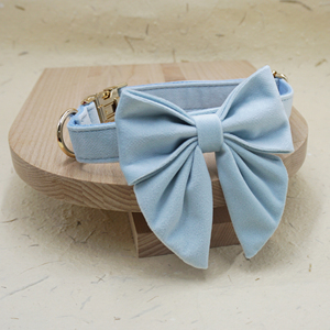 Benutzer definierte Samt Hund Sailor Bowtie Weiche bunte Luxus elegante Haustier Hund Lady Bow Hochzeit Ankündigung Hunde halsband Sailor Bowtie - Product Image 3
