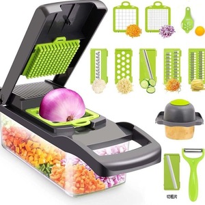 Accesorios de Cocina al por Mayor de Fábrica, Cortador de Alimentos 14 en 1, Picador de Verduras y Cebollas, Rebanador Mandolina, Cortador de Vegetales Multifuncional - Product Image 1