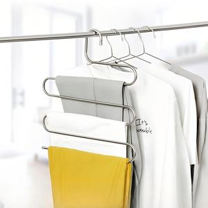 מתלה מתקפל נירוסטה 5 שכבות לחיסכון במקום לארגון מכנסיים, ג'ינס, צעיפים ועוד בארון - Product Image 6