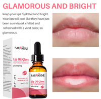 Sérum Lèvres Rose Traitement Végétalien Réparateur Hydratant Anti-Gerçures Blanchissant Éclaircissant Huile Brillante