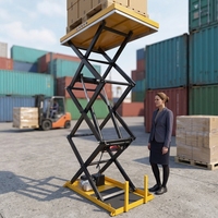 Table élévatrice à ciseaux électrique série HD JIALITE, plateforme fixe robuste pour entrepôt, stockage, logistique d'usine, quai de chargement