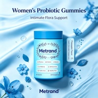 Gummies probiotiques pour femmes Metrand, saveur ananas, 60 unités, complément alimentaire quotidien pour l'équilibre de la flore intime féminine