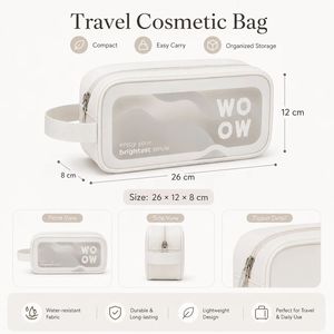 Custom Logo Beauty <b>Storage</b> Bag Transparent PVC Travel Cosmetic Case <b>Makeup</b> Toiletry Organizer OEM ODM Wholesale - Product Image 3