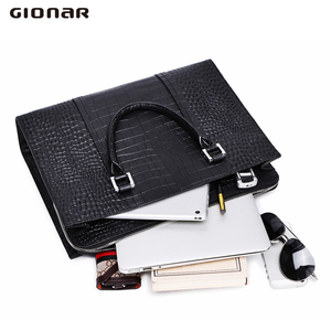 2024 Gionar <strong>Customise</strong> Top Quality <strong>Croc</strong> Genuine Leather Briefcase Bag for Men Alligator Unisex Business Work Bags with logo - Product Image 5