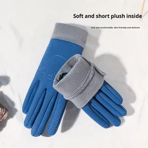 <strong>Children's</strong> Winter/autumn <strong>Gloves</strong> Outdoor Riding Cold-proof Fleece-lined Windproof Full-fingered Cute Warm for Biking - Product Image 2