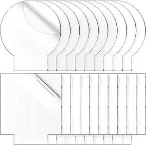 Akrilik Kosong untuk Dasar Cahaya Plastik Cor Lembar Akrilik Bening Persegi dan Bulat Panel Akrilik Tanda Kosong