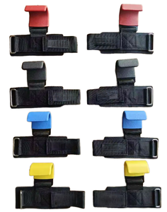 Ganchos de levantamiento antideslizantes de neopreno para soporte de espalda y protección de palmas, ideales para gimnasio y levantamiento de pesas. - Product Image 1