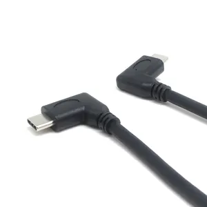 Kabel ekstensi pengisian daya peralatan industri, sudut kanan 90 derajat USB 3.1 tipe-cm