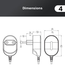 Nhà Máy bán hàng trực tiếp 15V 0.36a 360ma 5.4W 5.4V AC/DC Power Adapter chuyển đổi 24V/9V/5V Đầu Ra làm bằng bền PC chất liệu - Product Image 4