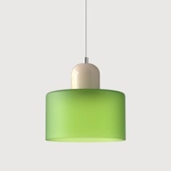 Minimalist Pendant <b>Light</b> Wood Base Acrylic <b>Shade</b> LED Cold <b>White</b> 3500K Suspended Design Living Room <b>Ceiling</b> Lamp - Product Image 3