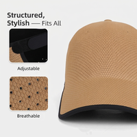 Nueva Gorra de Béisbol de Una Pieza sin Costuras, Suave, Ajustable, Unisex, Informal, Transpirable, Deportiva, para Golf, Venta al Por Mayor