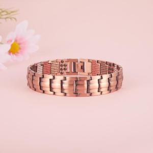 Wholesale Popular Red <strong>Copper</strong> Magnetic Health Therapy Energy Bracelet <strong>Men</strong> Fashionable <strong>Bangles</strong> - Product Image 3