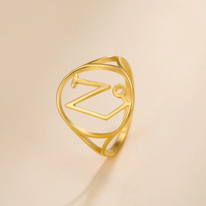 Myshape Uriel Archange Symbole Anneau Ésotérique Glyphe Magique Religieux Talisman Alliance Acier Inoxydable Bijoux Minimalisme - Product Image 5