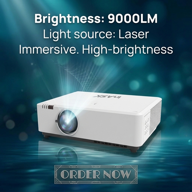 KU900/DLP Laser Projector for Business&Education Trapezoidal 9000 Lumens 3D Ready 5000000:1 Contrast Ratio