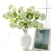 Vente en gros de fleurs d'hortensia artificielles en plastique imprimées en 3D, effet réaliste, pour centre de table, Noël, Nouvel An, remise de diplôme, Saint-Valentin