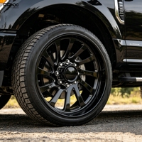 Jantes en alliage forgé à profil profond polies 22x12 24x14 8x180 8x165.1 6x139.7 5x5.5 Personnalisées pour Ford Duamax GMC Chevy Dodge