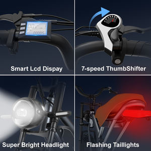 จักรยานไฟฟ้าล้อโต48V 750W สำหรับผู้ใหญ่จักรยานเสือภูเขาแบบไฮบริดพร้อมแบตเตอรี่คู่และระบบพลังงาน48V34AH - Product Image 6