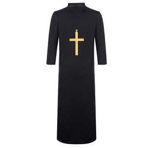 Disfraz de <span class=keywords><strong>Monja</strong></span> y Sacerdote para Niños y Adultos, Conjunto de Disfraces Religiosos con Collar de Cruz para Hombres y Mujeres, Cosplay para Fiestas - Product Image 4