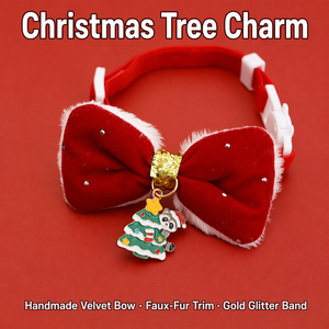 <span class=keywords><strong>Collar</strong></span> de Peluche Rojo con Lazo de Dibujos Animados Navideños para Perros y Gatos, Silencioso, Ajustable, Lindo <span class=keywords><strong>Collar</strong></span> Navideño para Cachorros y Gatitos, Regalo - Product Image 2