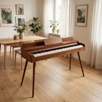 B 106 Upright Cover Digital Piano 88 Key Graded Hammer Weighted Keyboard Metal Legs Bluetooth LCD for Grade Exam