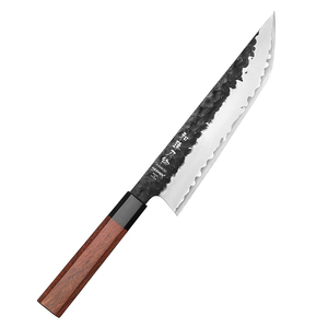 Nouveau couteau Sakimaru en acier inoxydable à haute teneur en carbone, couteau de cuisine japonais pour chef, couteau à sashimi, manche en bois rouge et corne de buffle - Product Image 1
