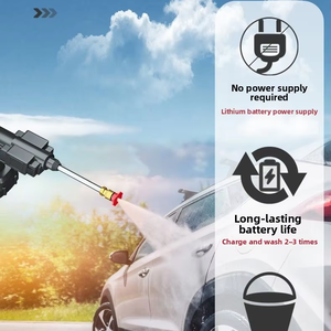 Pistola de Agua Inalámbrica de Alta Presión Ajustable, Herramienta Conveniente para Limpieza del Hogar y Lavado de Autos con Batería - Product Image 6