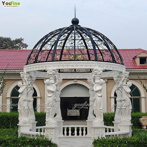 Gazebos <span class=keywords><strong>de</strong></span> mármol blanco a precio al por mayor para jardín exterior <span class=keywords><strong>de</strong></span> alta calidad a <span class=keywords><strong>la</strong></span> venta - Product Image 6