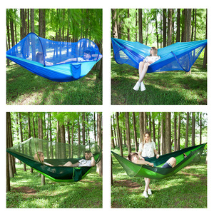 Automatic-Pop-Up Polyamide <b>Hammock</b> Mosquito Net Anti-Rollover Design for Adults <b>Children</b>-Outdoor/Indoor Use Single/Double - Product Image 3