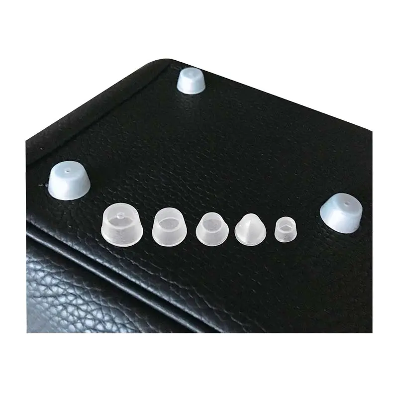 Wholesale support custom size clear milky white Silicon rubber caps for leather bag rivets